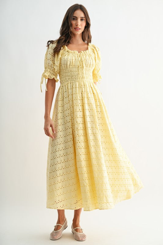 evelyn smocked maxi dress Evelyn Smocked Maxi Dress | Blue